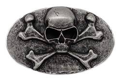 BBM-STYLE Gürtelschließe Gürtelschnalle - Skull - Totenkopf - massiv gearbeitet - für 3,8 bis 4 cm breite Bänder von BBM-STYLE