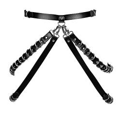 BBOHSS Damen Leder Body Harness Gürtel Karneval Punk Gothic Gürtel Tanz Halloween Kostüm Zubehör von BBOHSS