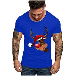 Herren Weihnachten Shirt Weihnachtspullover T-Shirts Elegant Pulli Kleidung Geschenk für Männer Kurzgarm Christmas Casual Lustig Sweatshirt Kurzarm Tops Weihnachten Party von BBVP