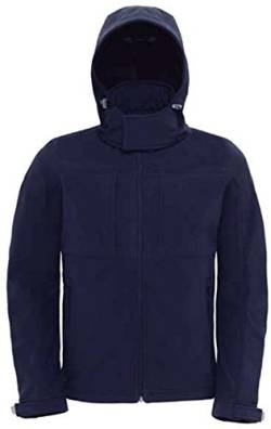 Softshell-Jacke mit abnehmbarer Kapuze - Farbe: Navy - Größe: M von BC