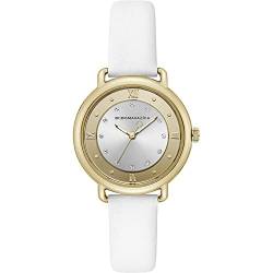 BCBGMAXAZRIA Damen Rund Gold Hamilton Gold Armbanduhr, 34mm Gehäusegröße, Leder Armband (BG50911002) von BCBGMAXAZRIA