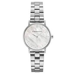 BCBGMAXAZRIA Damen Rund Silber Armbanduhr, 32MM Gehäusegröße, Edelstahl Armband (BG50822001) von BCBGMAXAZRIA