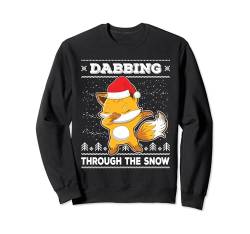 Dabbing Fox Weihnachtsmann Christmas Dab Dance Weihnachten Sweatshirt von BCC Santa's Christmas Shirts & Jolly Gifts