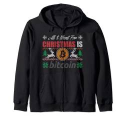 All I Want For Christmas Is Bitcoin BTC Crypto Ugly Sweater Kapuzenjacke von BCC Santa's Christmas Shirts & Weihnachtsgeschenke