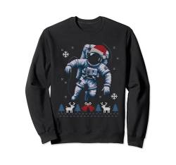 Astronomie Weltraum Wissenschaft Astronaut Ugly Sweater Sweatshirt von BCC Santa's Christmas Shirts & Weihnachtsgeschenke