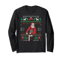 Barista Santa Claus Coffee Kaffee Ugly Christmas Sweater Langarmshirt von BCC Santa's Christmas Shirts & Weihnachtsgeschenke