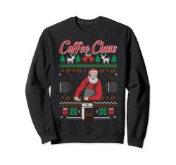 Barista Santa Claus Coffee Kaffee Ugly Christmas Sweater Sweatshirt von BCC Santa's Christmas Shirts & Weihnachtsgeschenke