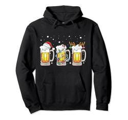 Bierglas Weihnachtsmann Rentier Weihnachtsbaum Bier Saufen Pullover Hoodie von BCC Santa's Christmas Shirts & Weihnachtsgeschenke