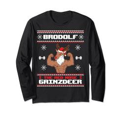 Brodolf The Red Nose Gainzdeer Gym Ugly Christmas Sweater Langarmshirt von BCC Santa's Christmas Shirts & Weihnachtsgeschenke