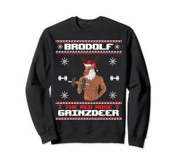 Brodolf The Red Nose Gainzdeer Gym Ugly Christmas Sweater Sweatshirt von BCC Santa's Christmas Shirts & Weihnachtsgeschenke