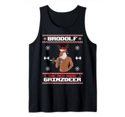 Brodolf The Red Nose Gainzdeer Gym Ugly Christmas Sweater Tank Top von BCC Santa's Christmas Shirts & Weihnachtsgeschenke