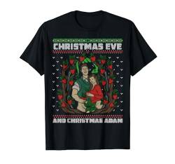 Christmas Eve and Adam Christentum Ugly Christmas Sweater T-Shirt von BCC Santa's Christmas Shirts & Weihnachtsgeschenke