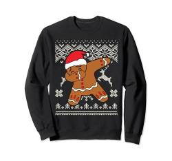 Dabbing Gingerbread Man Ugly Christmas Sweater Lebkuchenmann Sweatshirt von BCC Santa's Christmas Shirts & Weihnachtsgeschenke