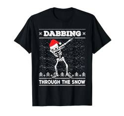 Dabbing Through The Snow Skelett Santa Claus Weihnachten T-Shirt von BCC Santa's Christmas Shirts & Weihnachtsgeschenke