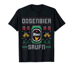 Dosenbier Saufn Bier Saufen Ugly Christmas Sweater Geschenk T-Shirt von BCC Santa's Christmas Shirts & Weihnachtsgeschenke