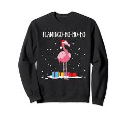 Flamingo Ho Ho Ho Pink Santa Claus Ugly Christmas Sweater Sweatshirt von BCC Santa's Christmas Shirts & Weihnachtsgeschenke