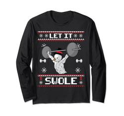 Frosty the Swoleman Ugly Christmas Sweater Schneemann Gym Langarmshirt von BCC Santa's Christmas Shirts & Weihnachtsgeschenke