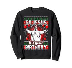 Go Jesus It's Your Birthday Christian Ugly Christmas Sweater Sweatshirt von BCC Santa's Christmas Shirts & Weihnachtsgeschenke