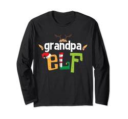 Grandpa Elf Family Christmas Opa Weihnachtself Weihnachten Langarmshirt von BCC Santa's Christmas Shirts & Weihnachtsgeschenke