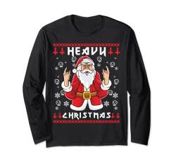 Heavy Metal Christmas Sleigher Hail Santa Claus Rock Musik Langarmshirt von BCC Santa's Christmas Shirts & Weihnachtsgeschenke