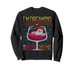 I'm Dreaming Of A Wine Christmas Rotwein Wein Ugly Sweater Sweatshirt von BCC Santa's Christmas Shirts & Weihnachtsgeschenke