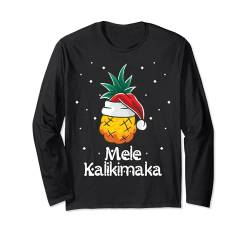 Mele Kalikimaka Ananas Santa Claus Hawaii Christmas Surfer Langarmshirt von BCC Santa's Christmas Shirts & Weihnachtsgeschenke