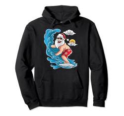 Mele Kalikimaka Santa Claus Hawaii Weihnachten Surfer Strand Pullover Hoodie von BCC Santa's Christmas Shirts & Weihnachtsgeschenke