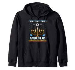 Menorah Happy Hanukkah Jude Chanukkah Ugly Christmas Sweater Kapuzenjacke von BCC Santa's Christmas Shirts & Weihnachtsgeschenke