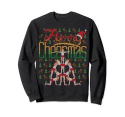 Merry Cheermas Cheerleader Ugly Christmas Sweater Cheer Sweatshirt von BCC Santa's Christmas Shirts & Weihnachtsgeschenke