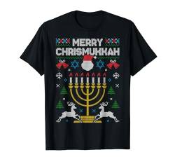 Merry Chrismukkah Jude Happy Hanukkah Ugly Christmas Sweater T-Shirt von BCC Santa's Christmas Shirts & Weihnachtsgeschenke