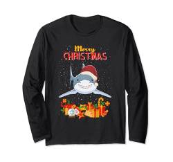 Merry Christmas Shark Hai Ugly X-Mas Sweater Weihnachtsmann Langarmshirt von BCC Santa's Christmas Shirts & Weihnachtsgeschenke