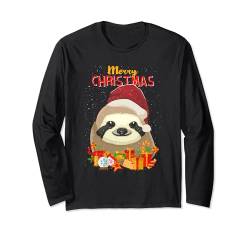 Merry Christmas Sloth Faultier Ugly X-Mas Sweater Weihnacht Langarmshirt von BCC Santa's Christmas Shirts & Weihnachtsgeschenke