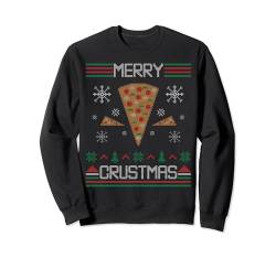 Merry Crustmas Ugly Christmas Sweater Lecker Pizza Geschenk Sweatshirt von BCC Santa's Christmas Shirts & Weihnachtsgeschenke