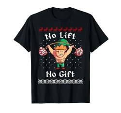 Merry Liftmas Elf Gym Workout Fit Ugly Christmas Sweater T-Shirt von BCC Santa's Christmas Shirts & Weihnachtsgeschenke