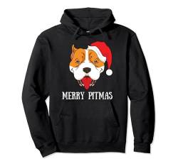 Merry Pitmas Pitbull Santa Claus Hund Pittie Weihnachten Pullover Hoodie von BCC Santa's Christmas Shirts & Weihnachtsgeschenke