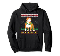 Merry Pitmas Pitbull Santa Claus Hund Ugly Christmas Sweater Pullover Hoodie von BCC Santa's Christmas Shirts & Weihnachtsgeschenke