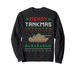 Merry Tankmas Battle Tank War Panzer Ugly Christmas Sweater Sweatshirt von BCC Santa's Christmas Shirts & Weihnachtsgeschenke