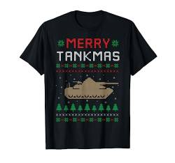 Merry Tankmas Battle Tank War Panzer Ugly Christmas Sweater T-Shirt von BCC Santa's Christmas Shirts & Weihnachtsgeschenke