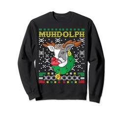 Muhdolph Muh Kuh Rentier Ugly Christmas Sweater Kühe Bauer Sweatshirt von BCC Santa's Christmas Shirts & Weihnachtsgeschenke