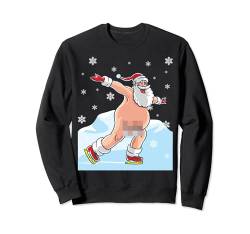 Naked Santa Claus Nackt Schlittschuh Ugly Christmas Sweater Sweatshirt von BCC Santa's Christmas Shirts & Weihnachtsgeschenke