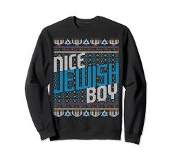 Nice Jewish Boy Jude Happy Hanukkah Ugly Christmas Sweater Sweatshirt von BCC Santa's Christmas Shirts & Weihnachtsgeschenke