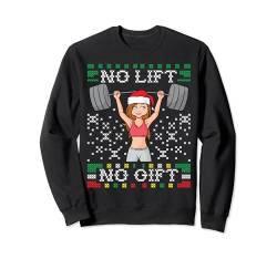 No Lift No Gift Ugly Christmas Sweater Gym Miss Santa Claus Sweatshirt von BCC Santa's Christmas Shirts & Weihnachtsgeschenke