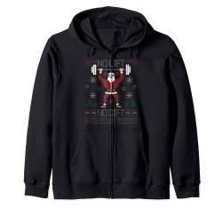 No Lift No Gift Ugly Christmas Sweater Santa Claus Gym Kapuzenjacke von BCC Santa's Christmas Shirts & Weihnachtsgeschenke