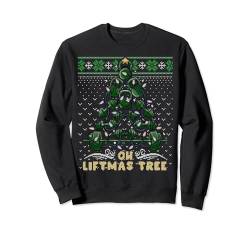 Oh Liftmas Tree Kettlebell Gym Hantel Ugly Christmas Sweater Sweatshirt von BCC Santa's Christmas Shirts & Weihnachtsgeschenke