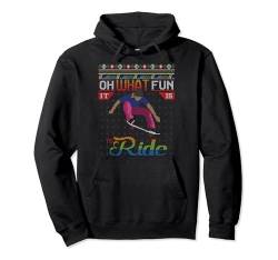 Oh What Fun It Is To Ride Skateboard Ugly Christmas Sweater Pullover Hoodie von BCC Santa's Christmas Shirts & Weihnachtsgeschenke