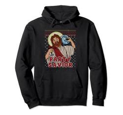 Party Savior Jesus Santa Claus Bier Ugly Christmas Sweater Pullover Hoodie von BCC Santa's Christmas Shirts & Weihnachtsgeschenke