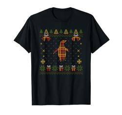 Pinguin Tier rot kariert Merry X-Mas Ugly Christmas Sweater T-Shirt von BCC Santa's Christmas Shirts & Weihnachtsgeschenke