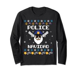 Police Navidad Ugly Christmas Sweater Polizei Weihnachten Langarmshirt von BCC Santa's Christmas Shirts & Weihnachtsgeschenke