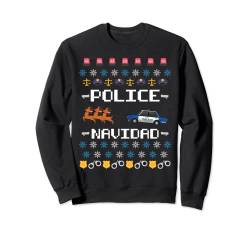 Police Navidad Ugly Christmas Sweater Polizei Weihnachten Sweatshirt von BCC Santa's Christmas Shirts & Weihnachtsgeschenke