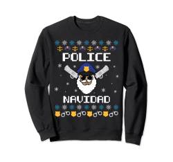 Police Navidad Ugly Christmas Sweater Polizei Weihnachten Sweatshirt von BCC Santa's Christmas Shirts & Weihnachtsgeschenke